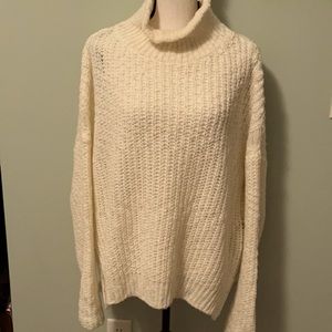 POL Distressed Washed Drop Shoulder Sweater